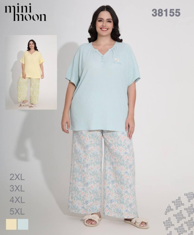 38155 بيجامه قطن اوفر سايز